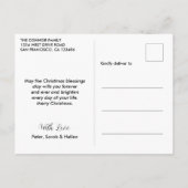 Carte Postale Moderne minimaliste Joyeux Noël une photo (Dos)