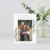 Carte Postale Moderne minimaliste Joyeux Noël une photo (Debout devant)