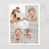 Carte Postale Moderne minimaliste Multiphoto Nouveau Merci bébé (Devant)