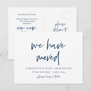 Carte Postale Moderne minimaliste, Nous avons déménagé, Faire-pa