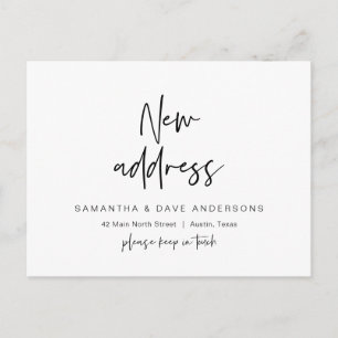 Carte Postale Moderne minimaliste, Nouveau Faire-part d'adresse 