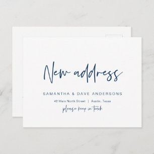 Carte Postale Moderne minimaliste, Nouveau Faire-part d'adresse 