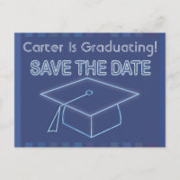 Moderne néon Signer Graduation Enregistrer La Date