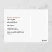 Carte Postale Moderne noir orange Juste vendu annonce immobilièr (Dos)