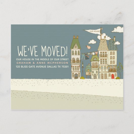 Carte Postale Moderne Nous Avons Déménagé Changement D'adresse (Devant)