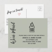 Carte Postale Moderne Nous avons déménagé Petite Maison Dessin S (Devant / Derrière)