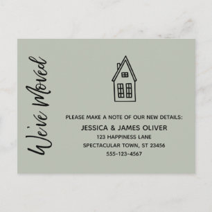 Carte Postale Moderne Nous avons déménagé Petite Maison Dessin S