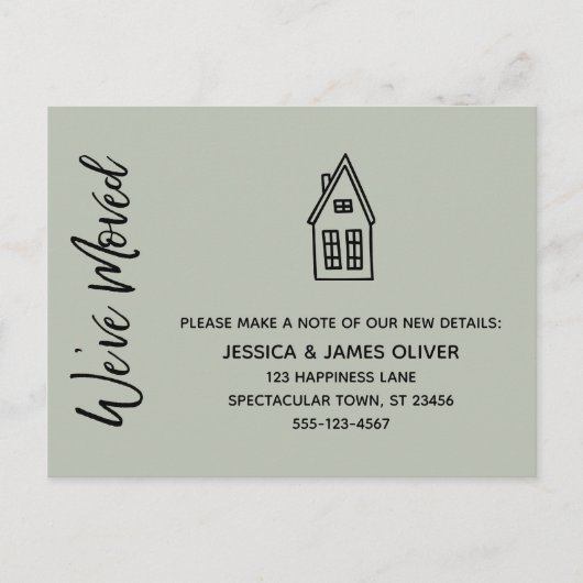 Carte Postale Moderne Nous avons déménagé Petite Maison Dessin S (Devant)