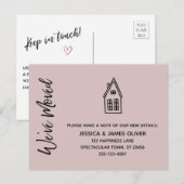 Carte Postale Moderne Nous avons déplacé Petite Maison Dessin Ro (Devant / Derrière)