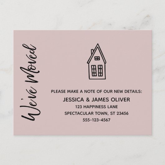 Carte Postale Moderne Nous avons déplacé Petite Maison Dessin Ro (Devant)