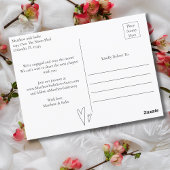 Carte Postale Moderne Nous sommes engagés Heart Fiançailles Info