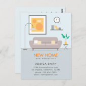 Carte Postale Moderne Nouvelle maison Faire-part mobile (Devant / Derrière)