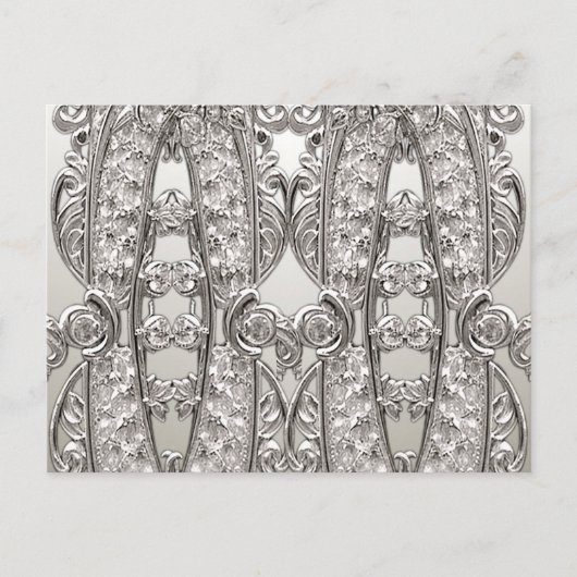 Carte postale moderne ornée d'argent (Devant)