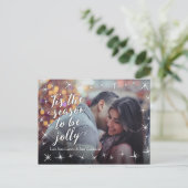 Carte postale moderne personnalisée de Noël (Debout devant)