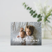 Carte postale moderne personnalisée de Noël (Debout devant)