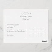 Carte postale moderne pour bébé Foil de démarrage  (Verso)