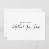 Carte postale moderne pour ma future belle-mère (Devant / Derrière)