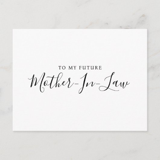 Carte postale moderne pour ma future belle-mère (Devant)