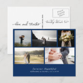 Carte Postale Moderne pour toujours merci | Photos de Mariage bl (Devant / Derrière)