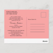 Carte Postale Moderne | Red Pink 1 Photo Elegant Script (Dos)
