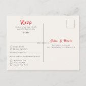 Carte Postale Moderne Romantique Élégant Mariage de couronne flo (Dos)