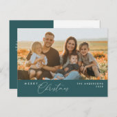 Carte postale moderne romantique, Joyeux Noël (Devant / Derrière)