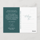 Carte postale moderne romantique, Joyeux Noël (Dos)