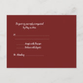 Carte postale moderne Rose Gold RSVP (Dos)