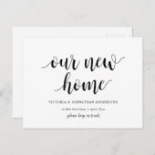 Carte Postale Moderne Rustique, notre nouveau Faire-part d'adres (Devant / Derrière)