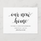 Carte Postale Moderne Rustique, notre nouveau Faire-part d'adres (Devant)