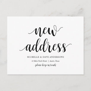 Carte Postale Moderne Rustique, Nouveau Faire-part d'adresse per