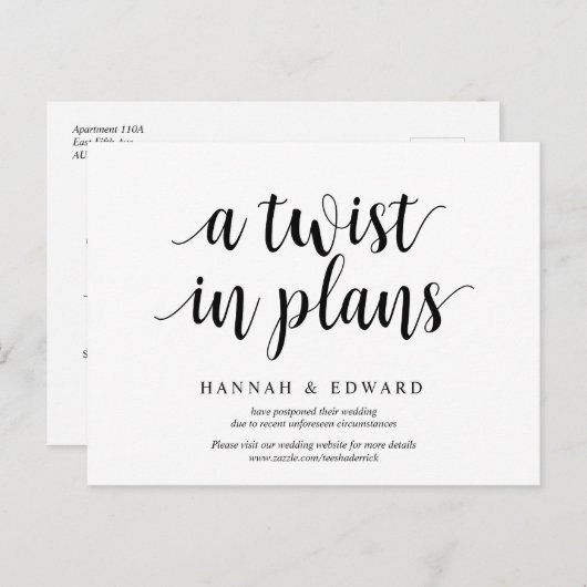 Carte Postale Moderne rustique, un rebondissement dans les plans (Devant / Derrière)