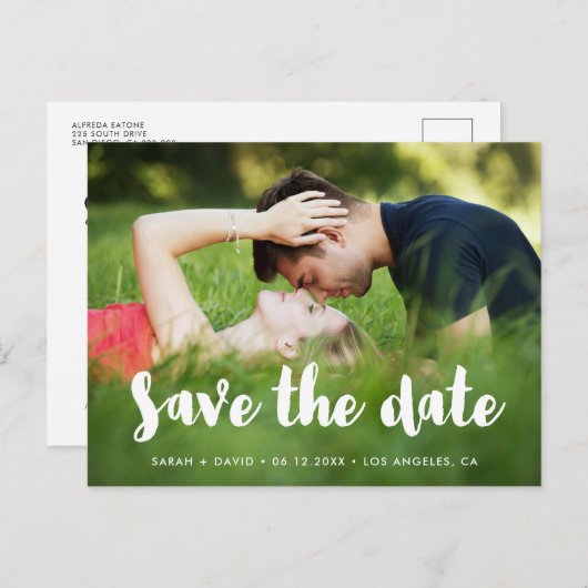 Carte postale moderne Save the Date (Devant / Derrière)