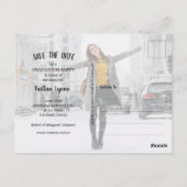Carte Postale Moderne Script Photo Graduation ENREGISTRER LA DAT (Dos)