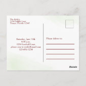 Carte Postale Moderne Simple Anniversaire Aquarelle Mignon Baseb (Dos)