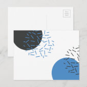 Carte Postale Moderne, simple, cool, abstrait, motif graphique (Devant / Derrière)