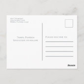 Carte Postale Moderne Simple Dusty Bleu Élégant 3 Photo Budget (Dos)