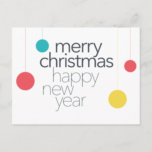 Carte Postale Moderne, simple, dynamique, amusant "Joyeux Noël" (Devant)