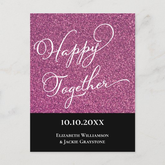 Carte Postale Moderne Simple Fille Parties scintillant Rose Enre (Devant)