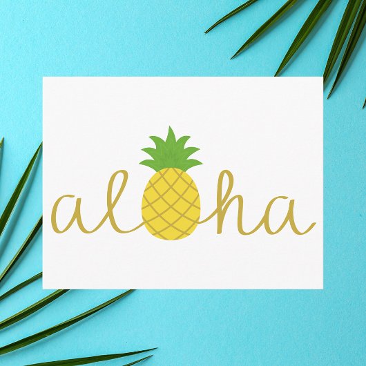 Carte Postale Moderne Simple Île Colorée Aloha