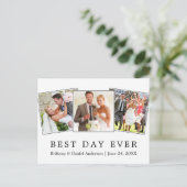 Carte Postale Moderne Simple Meilleur Jour De Mariage Ever 3 Pho (Debout devant)