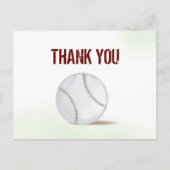 Carte Postale Moderne Simple Merci Aquarelle Baseball (Devant)