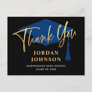 Carte Postale Moderne Simple minimaliste Merci de graduation mar