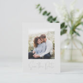 Carte Postale Moderne simple photo gris minimaliste calligraphie (Debout devant)