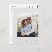 Carte Postale Moderne simple photo gris minimaliste calligraphie (Devant / Derrière)