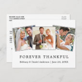 Carte Postale Moderne Simple Pour Toujours Remerciements Mariage (Devant / Derrière)