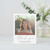 Carte Postale Moderne Simple Script Graduation Merci photo (Debout devant)