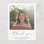 Carte Postale Moderne Simple Script Graduation Merci photo (Devant)