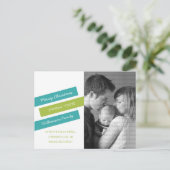 Carte postale moderne Slant (Turquoise/vert) (Debout devant)