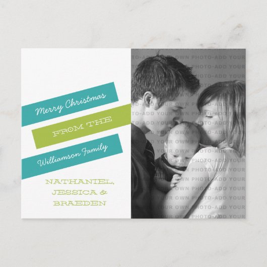 Carte postale moderne Slant (Turquoise/vert) (Devant)